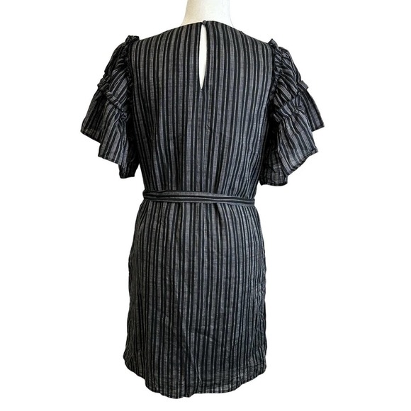 Who What Wear Dress Womens sz. SMALL Black Ruffled Short Sleeve Crew Neck - Picture 8 of 12